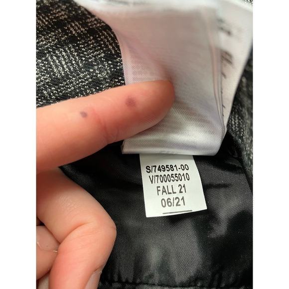 Banana Republic Sloan Stretch Crop Ankle Trouser Pant Black Gray Plaid Size 4 - Picture 4 of 5